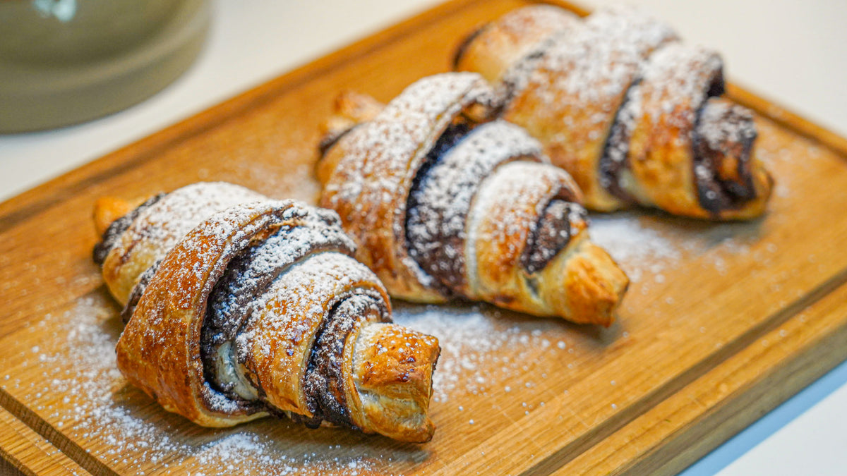 Extra knusprige Croissants mit Nutella - aus nur 4 Zutaten