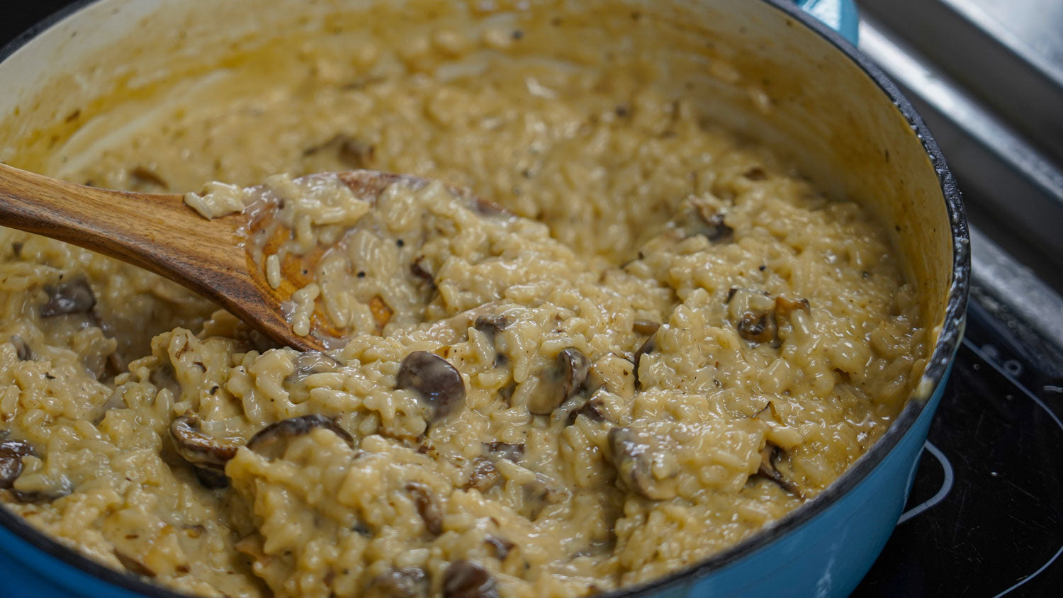 Cremiges Risotto mit Pilzen und Parmesan