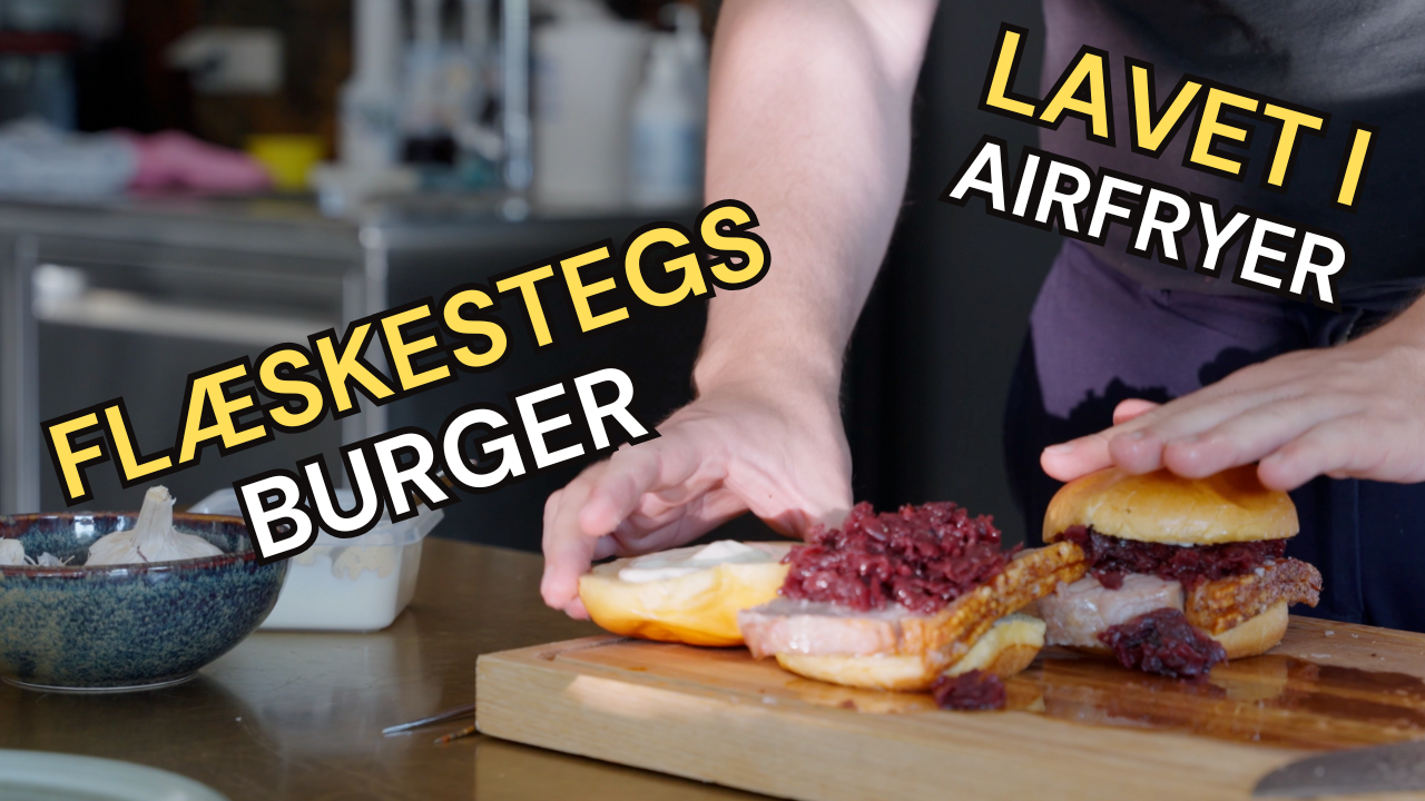 Schweinebraten-Burger aus dem Airfryer