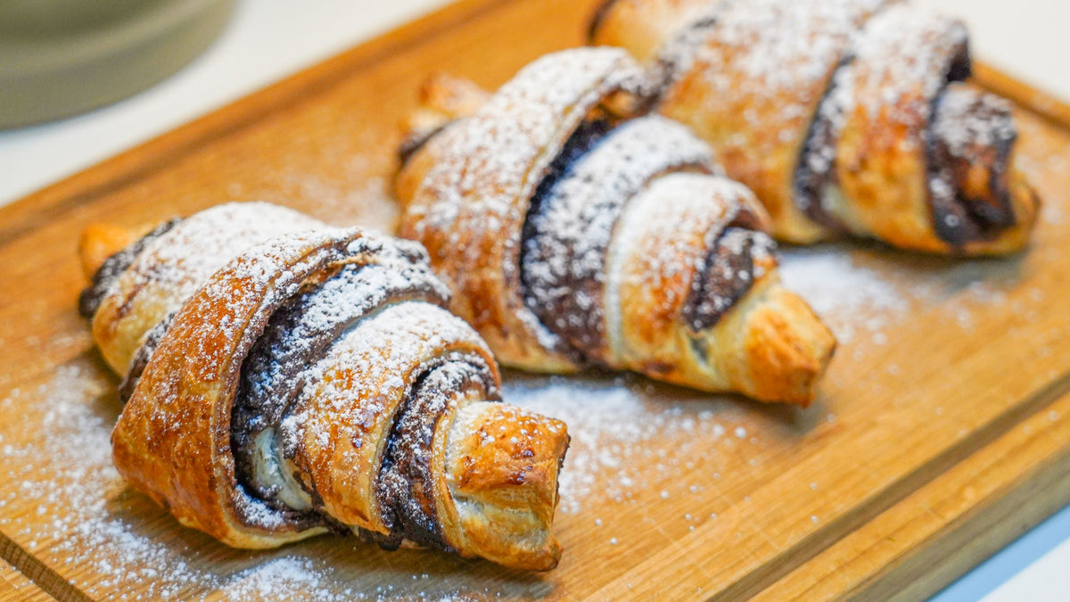 Extra knusprige Croissants mit Nutella - aus nur 4 Zutaten