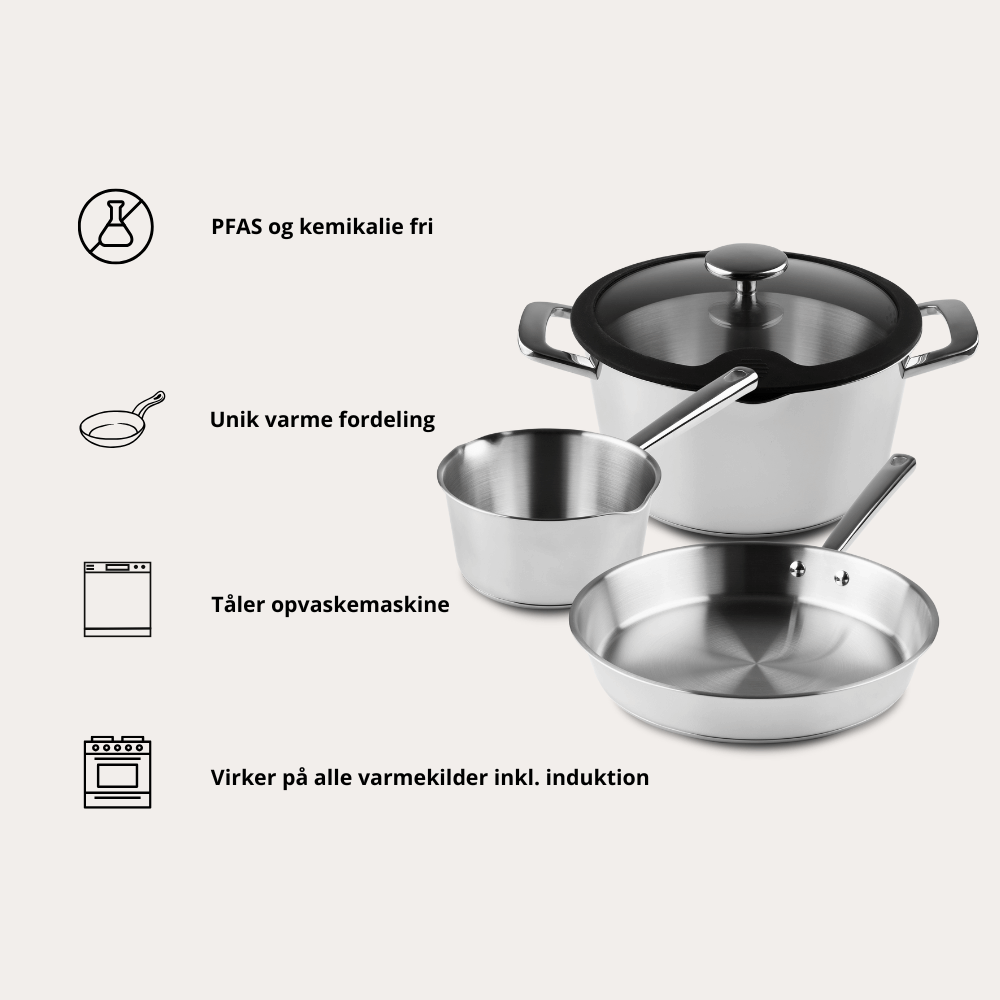 Allround Set aus Edelstahl von Qookware