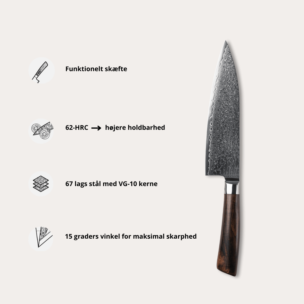 Gyuto-Kochmesser Rose von Qookware