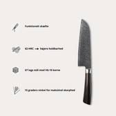 Rose-Santoku-Messer von Qookware