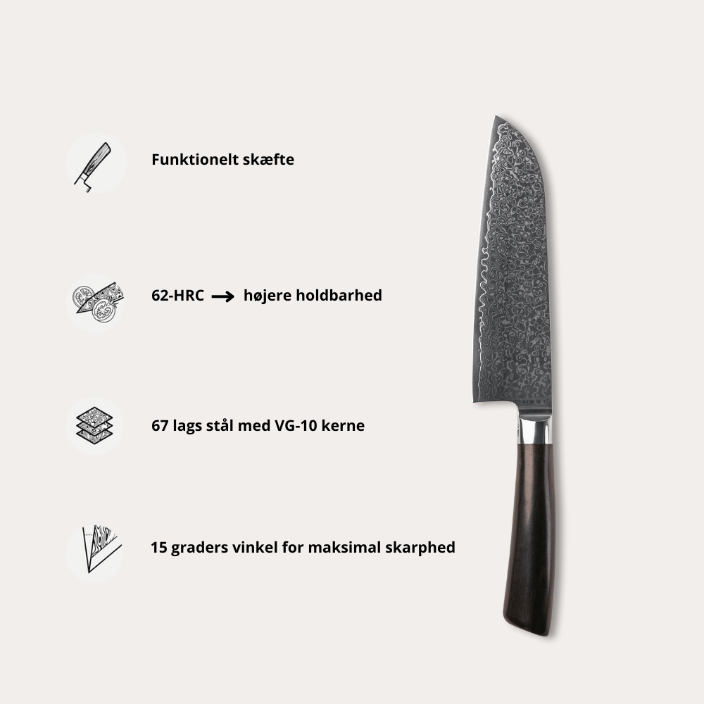 Rose-Santoku-Messer von Qookware