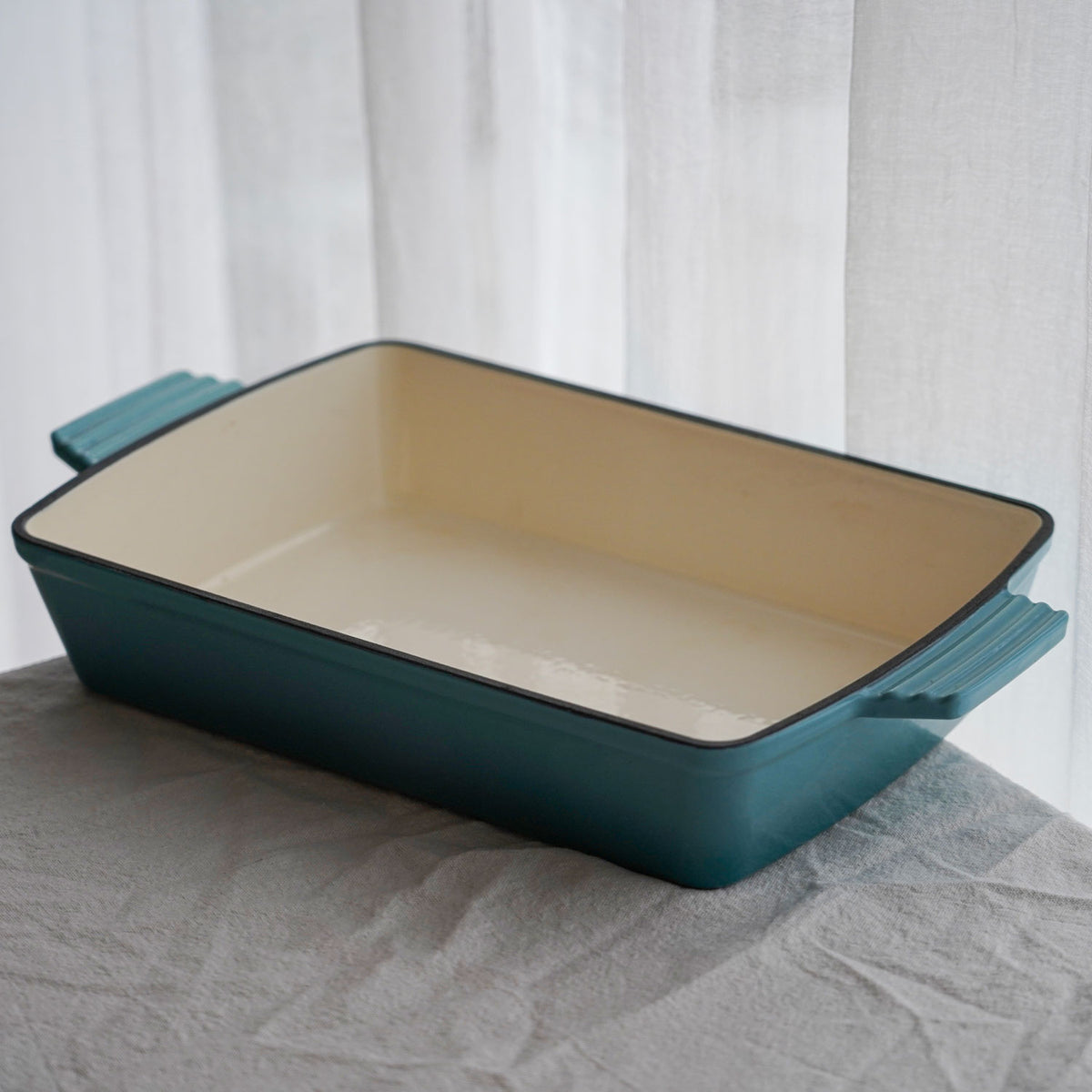 Gusseisenform mit emaillierter Oberfläche, 3,5 Liter, von Qookware