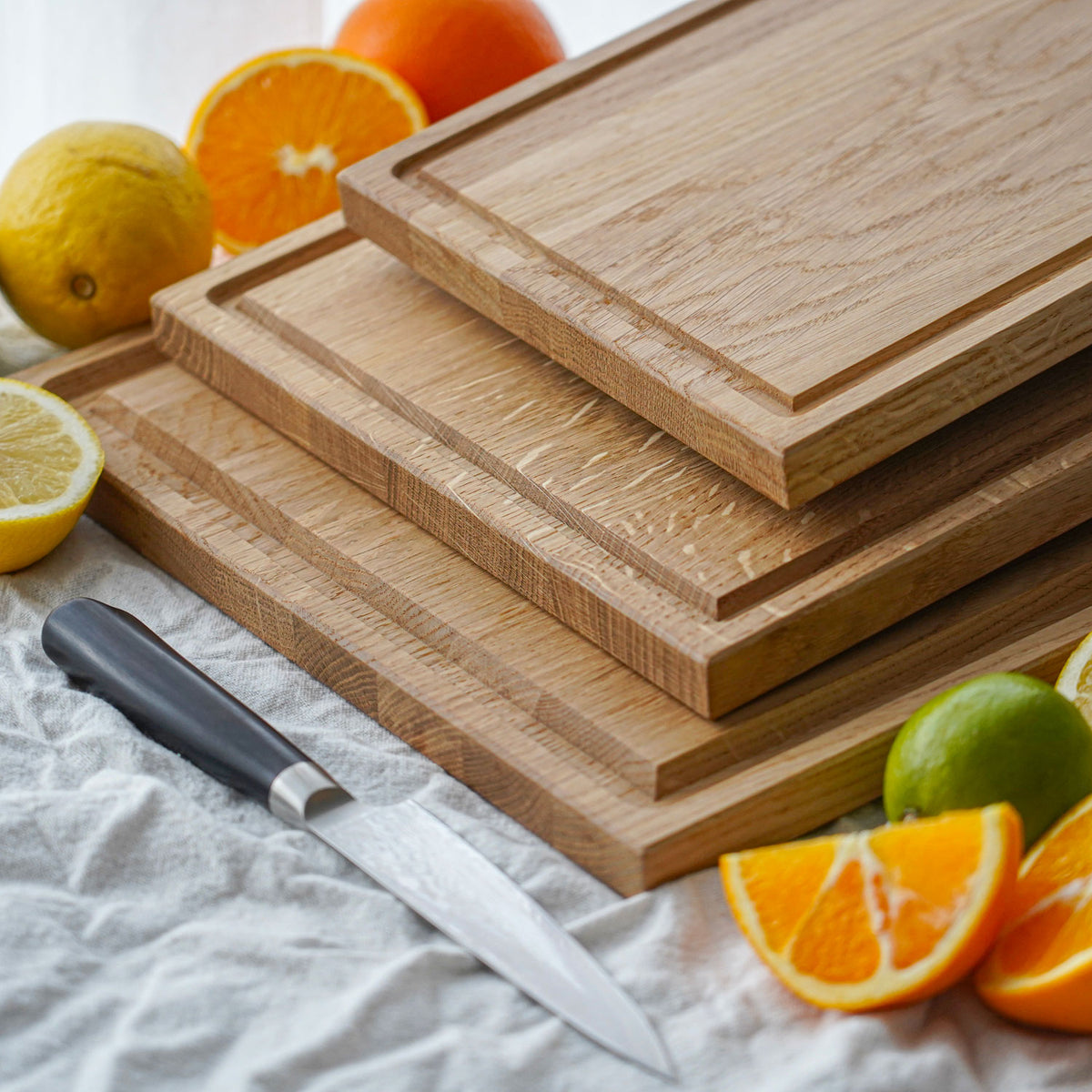 Schneidebrett-Set mit 3 Brettern von Qookware