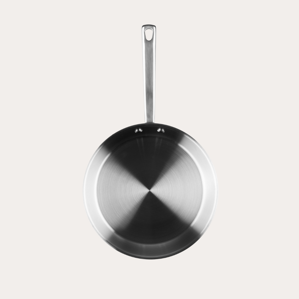 Bratpfanne aus dreilagigem Edelstahl, 24 cm, von Qookware