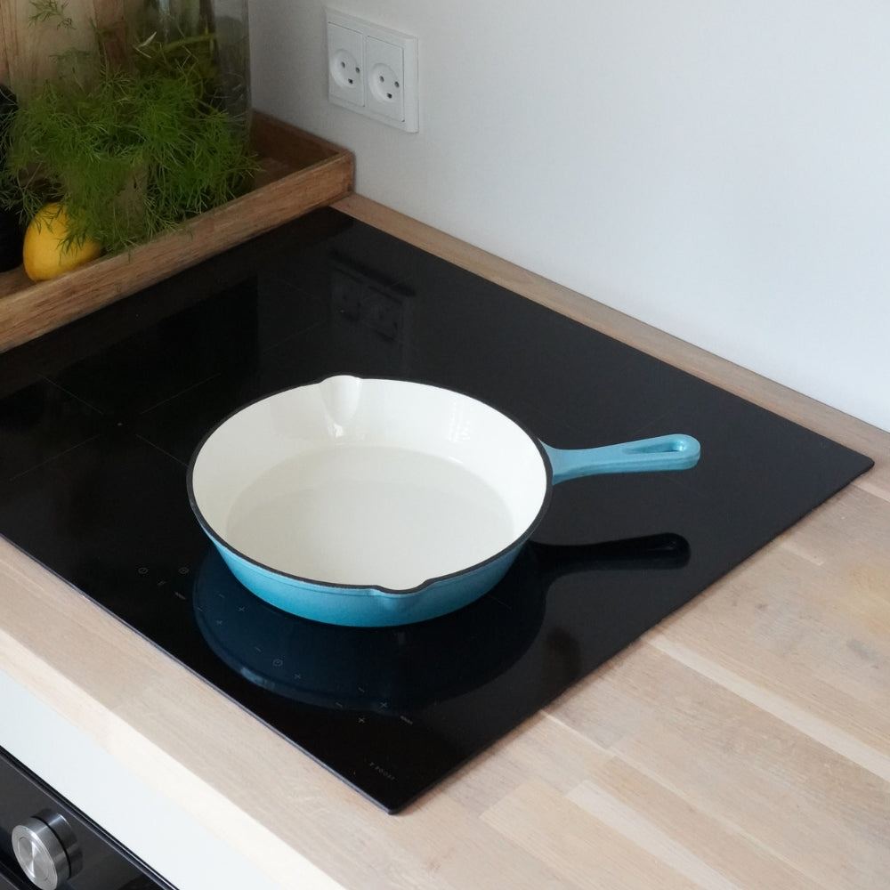 Emaillierte Gusseisen-Bratpfanne Artic Blue von Qookware